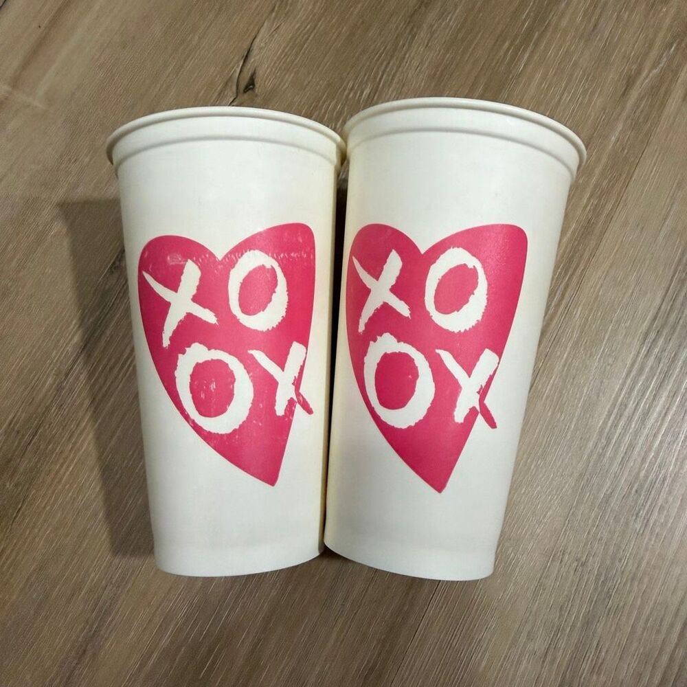 Starbucks Limited Edition Valentines Day Tumbler Coffee Cups No Lids Americana